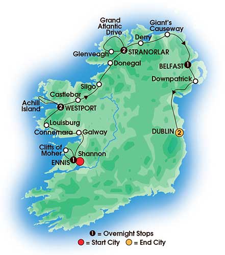 9 Day Ireland's Wild Atlantic Way - Large Group Tours - Love Irish Tours